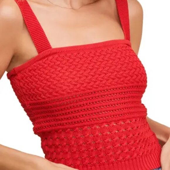 Astr Tops - Astr Red Ribbed Crop Tank Top like new. Size small